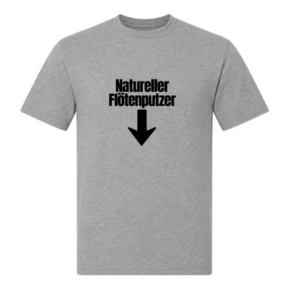 Unisex T-Shirt Natureller Flötenputzer - Grey Melange