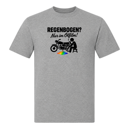 Unisex T-Shirt REGENBOGEN? Nur im ölfilm - Grey Melange