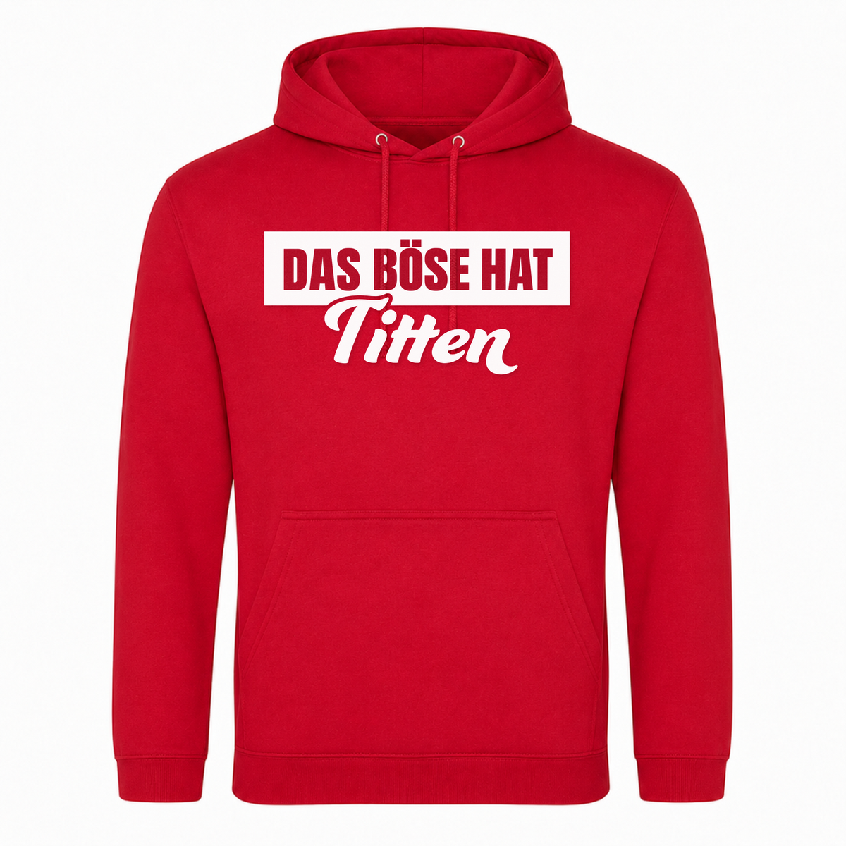 Unisex Hoodie Das Böse hat Titten - rot