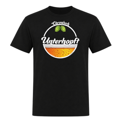 Unisex T-Shirt Chronisch Unterhopft - Deep Black