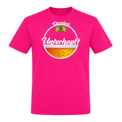Unisex T-Shirt Chronisch Unterhopft - Fuchsia
