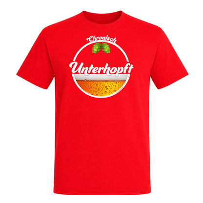 Unisex T-Shirt Chronisch Unterhopft - Red