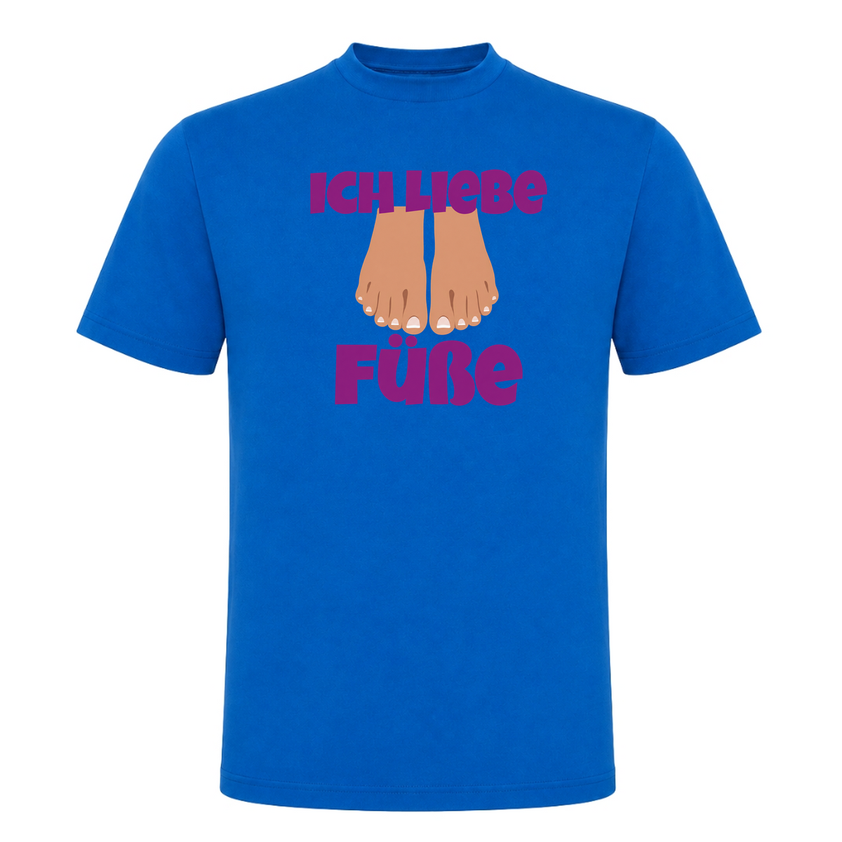 Unisex T-Shirt Ich Liebe Füße - Royal Blue 241