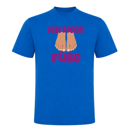 Unisex T-Shirt Ich Liebe Füße - Royal Blue 241