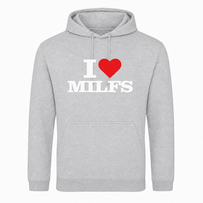 I ♥️  Milfs Unisex Hoodie -  Heather Grey