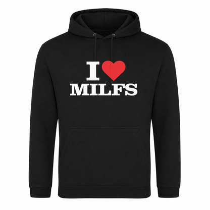 I ♥️  Milfs Unisex Hoodie - Schwarz