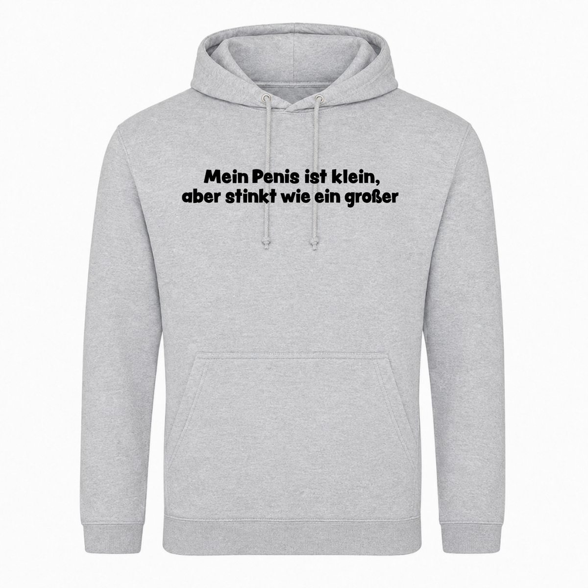 Unisex Hoodie Mein Penis ist klein -  Heather Grey