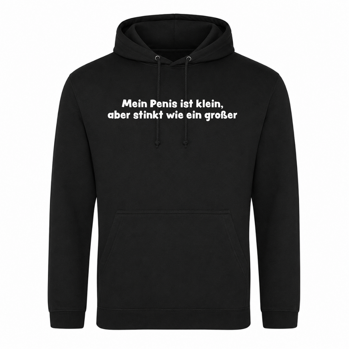 Unisex Hoodie Mein Penis ist klein - Schwarz
