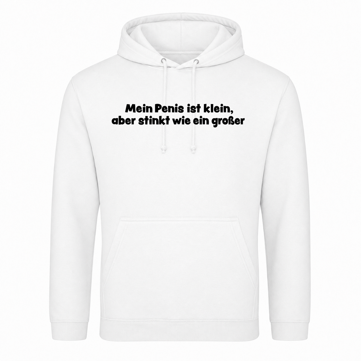 Unisex Hoodie Mein Penis ist klein - Weiß