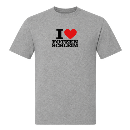 I ♥️ Fotzenschleim Unisex T-Shirt - Grey Melange
