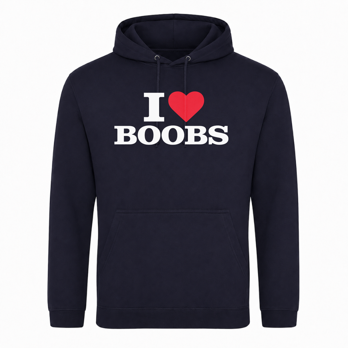 I ♥️ Boobs Unisex Hoodie - French Navy