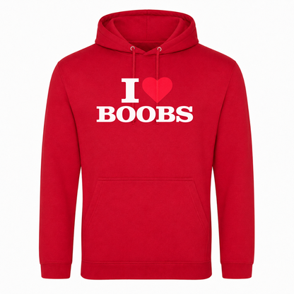 I ♥️ Boobs Unisex Hoodie - rot