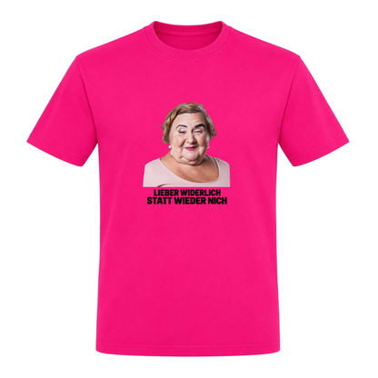 Unisex T-Shirt Widerlich statt wieder nich - Fuchsia
