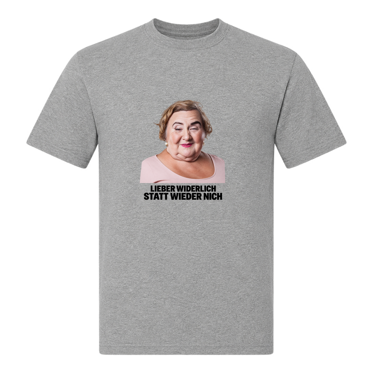 Unisex T-Shirt Widerlich statt wieder nich - Grey Melange