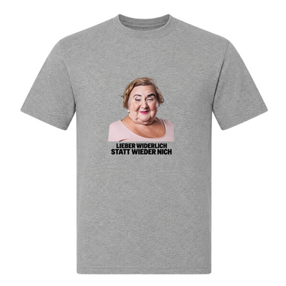 Unisex T-Shirt Widerlich statt wieder nich - Grey Melange