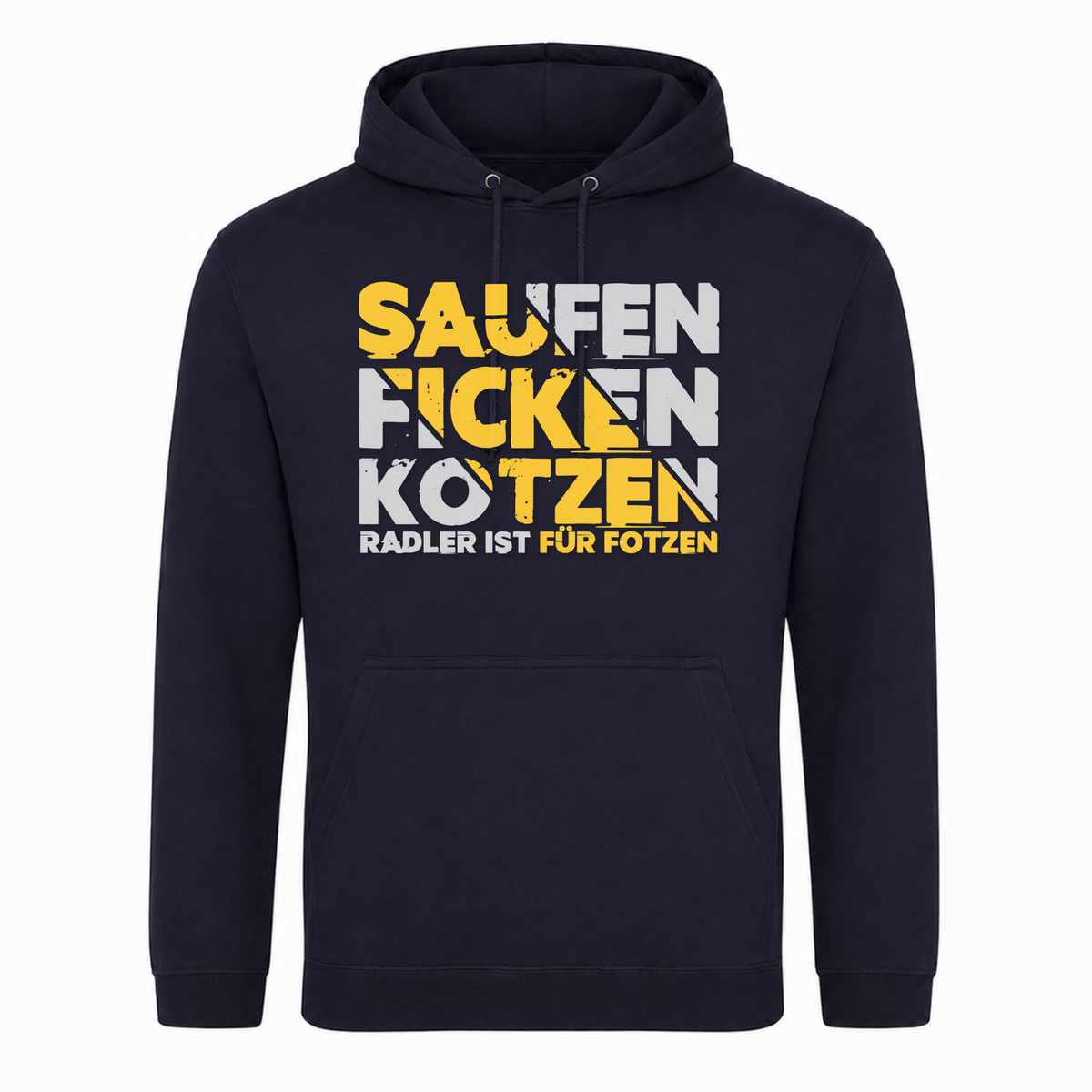 Unisex Hoodie Saufen Ficken Kotzen - French Navy