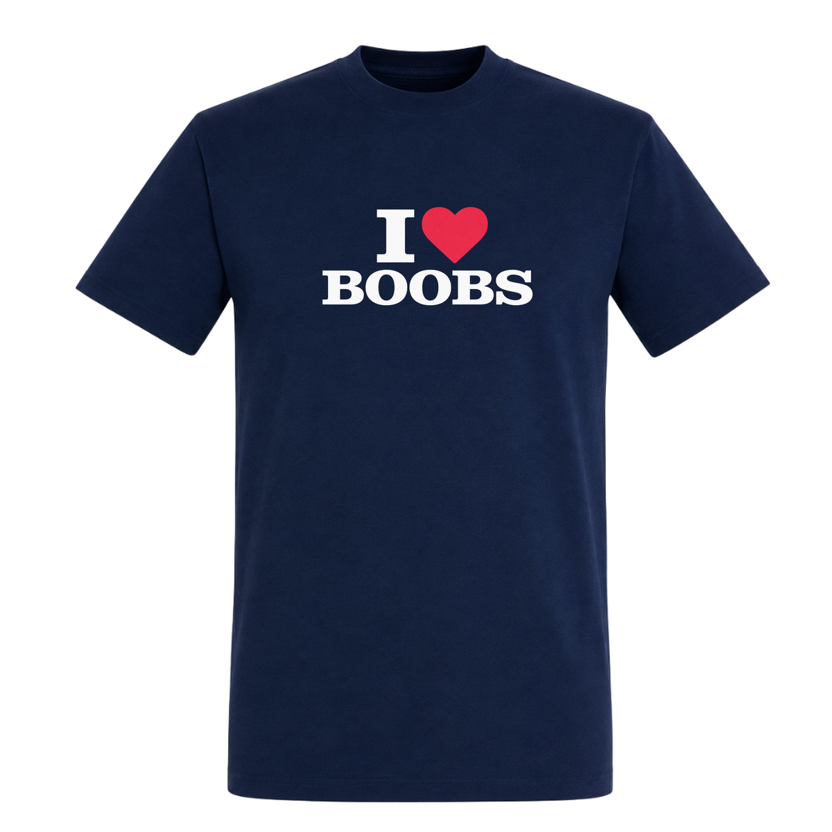 I ♥️ Boobs Unisex T-Shirt - French Navy