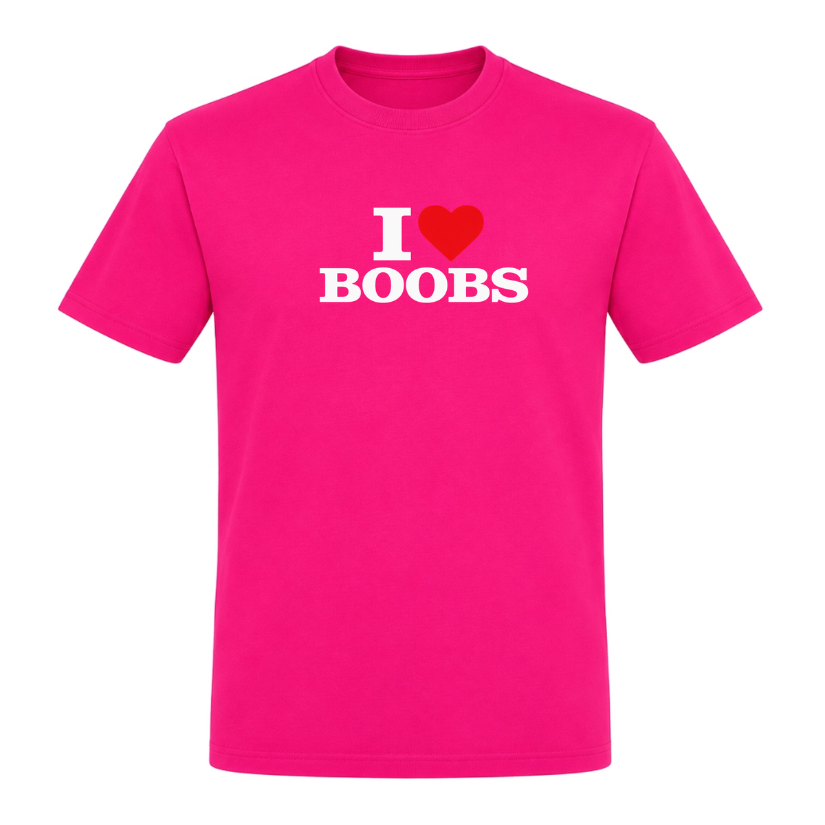 I ♥️ Boobs Unisex T-Shirt - Fuchsia