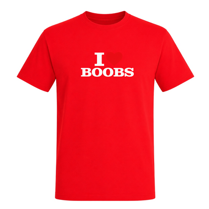 I ♥️ Boobs Unisex T-Shirt - Red