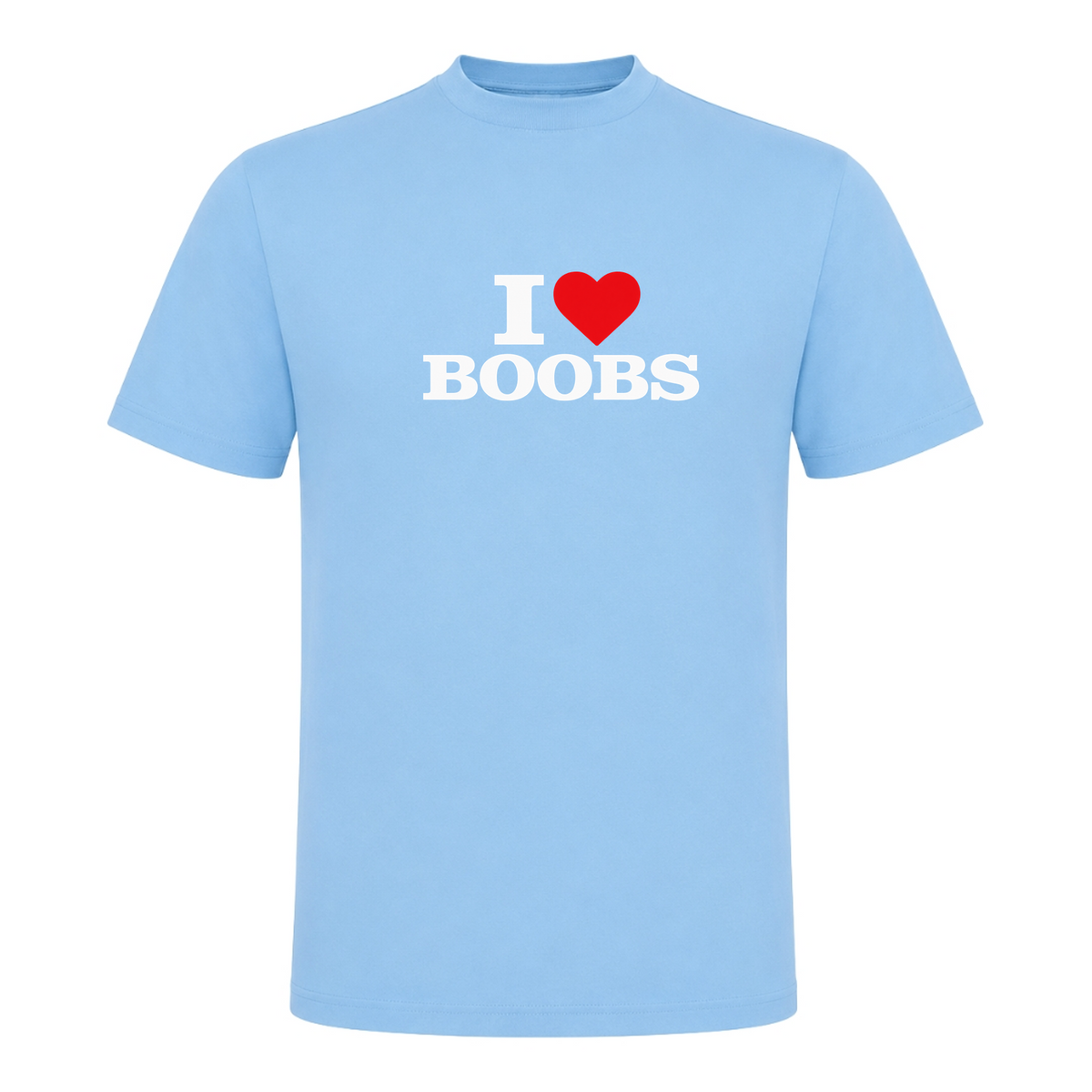 I ♥️ Boobs Unisex T-Shirt - Sky Blue