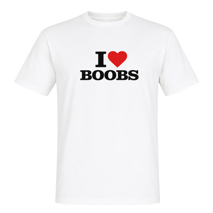 I ♥️ Boobs Unisex T-Shirt - White