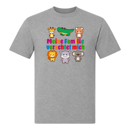 Unisex T-Shirt Familie verachtet mich - Grey Melange