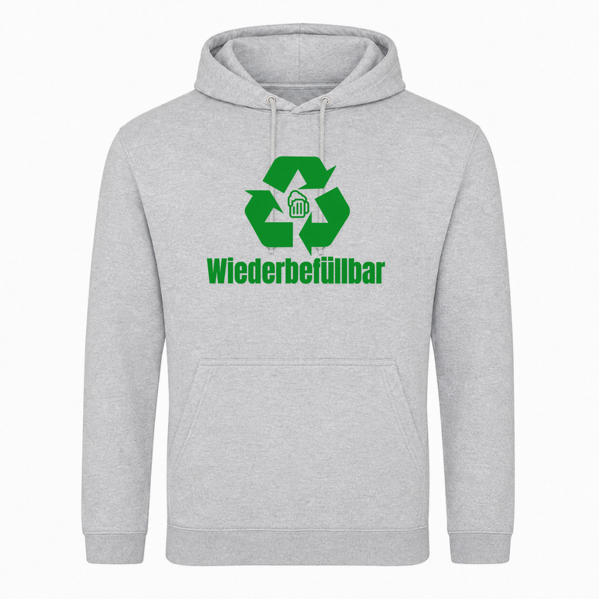 Unisex Hoodie Wiederbefüllbar -  Heather Grey