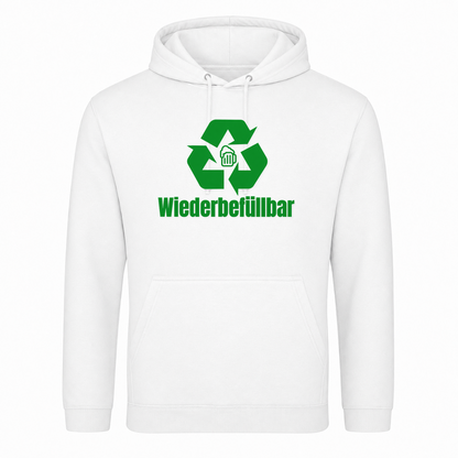 Unisex Hoodie Wiederbefüllbar - Weiß