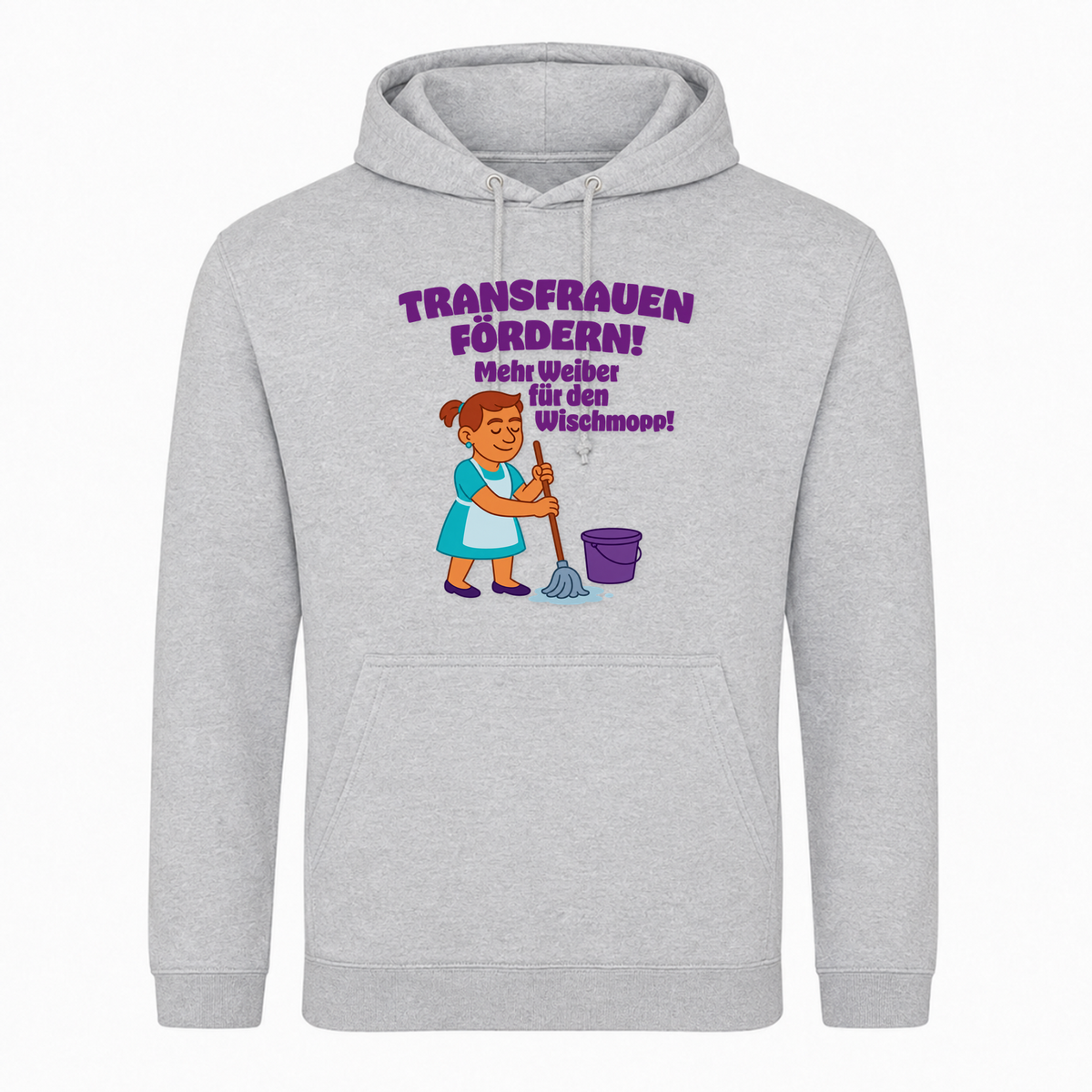 Unisex Hoodie Transfrauen Fördern! -  Heather Grey
