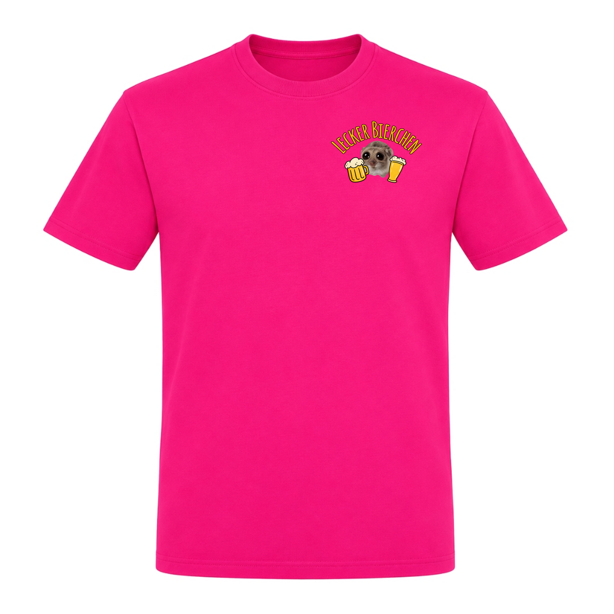Unisex T-Shirt Lecker Bierchen - Fuchsia