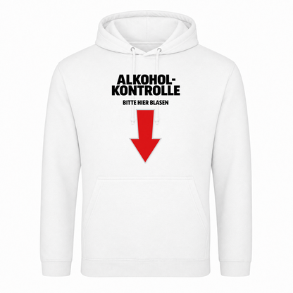 Alkoholkontrolle Unisex Hoodie - Weiß