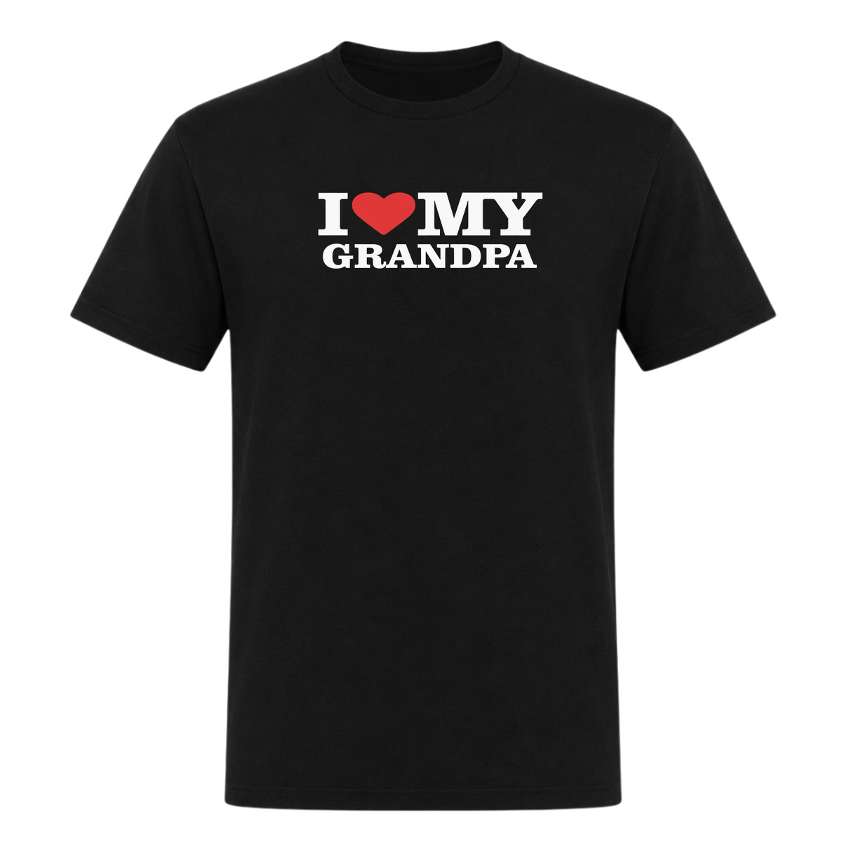 I ♥️ My Grandpa Unisex T-Shirt - Deep Black