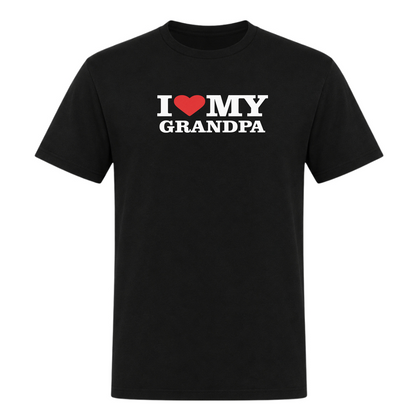 I ♥️ My Grandpa Unisex T-Shirt - Deep Black