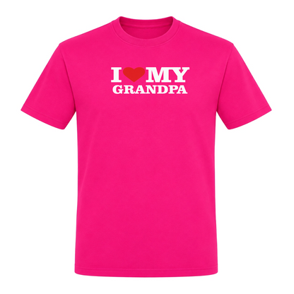 I ♥️ My Grandpa Unisex T-Shirt - Fuchsia