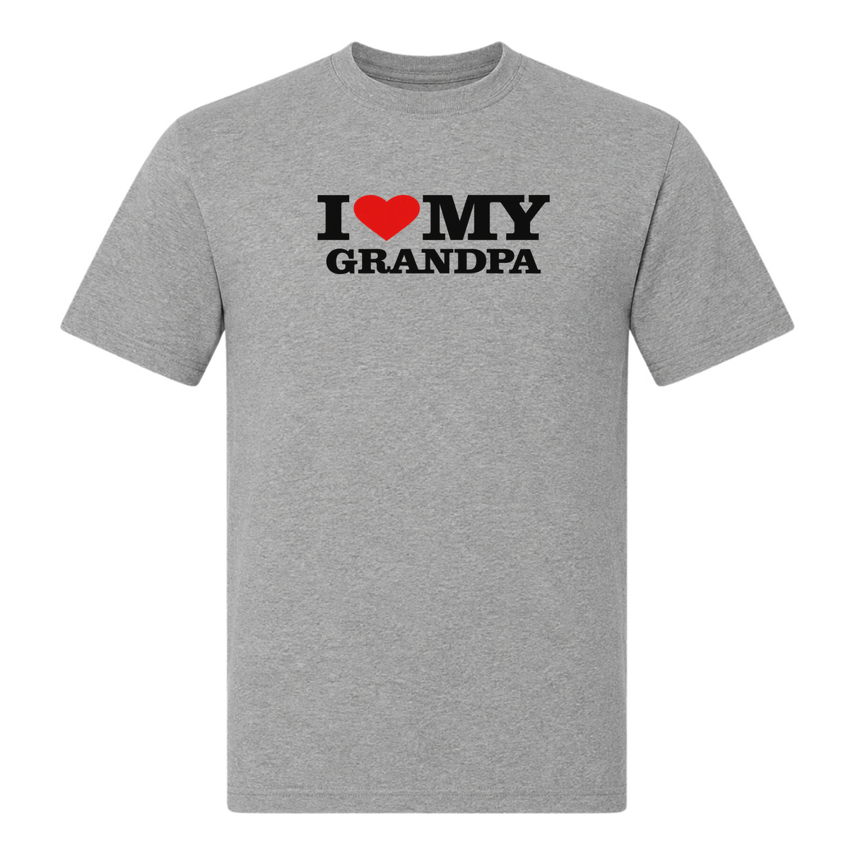 I ♥️ My Grandpa Unisex T-Shirt - Grey Melange