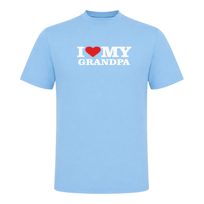 I ♥️ My Grandpa Unisex T-Shirt - Sky Blue