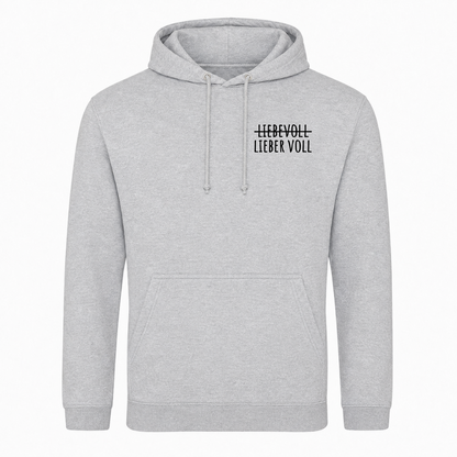 Unisex Hoodie Lieber Voll -  Heather Grey