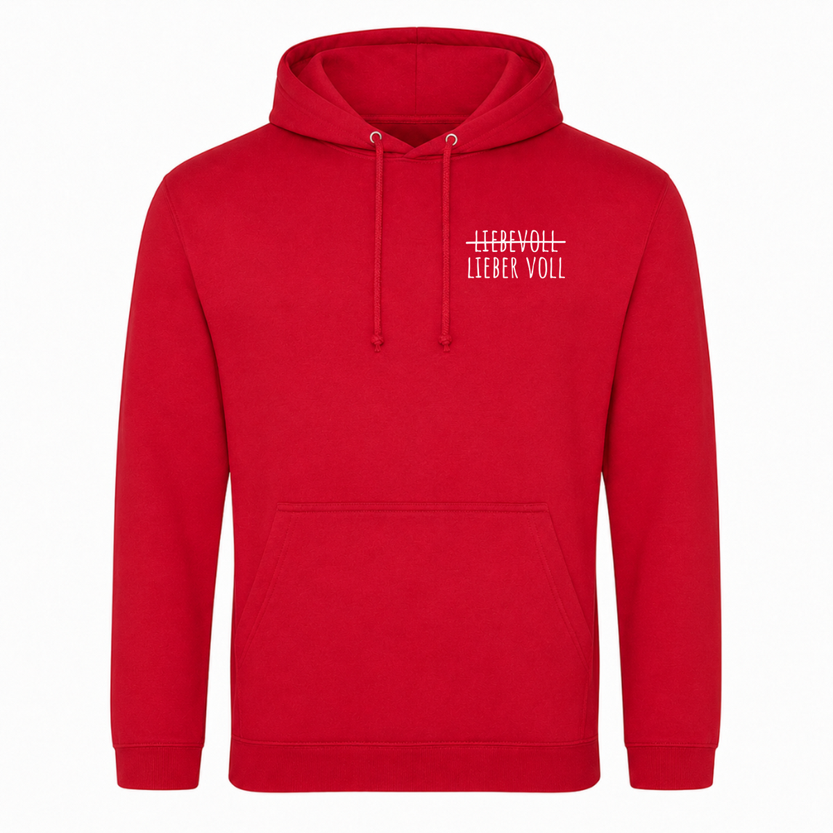 Unisex Hoodie Lieber Voll - rot
