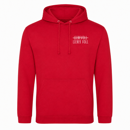 Unisex Hoodie Lieber Voll - rot