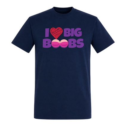 Unisex T-Shirt Big Boobs - French Navy