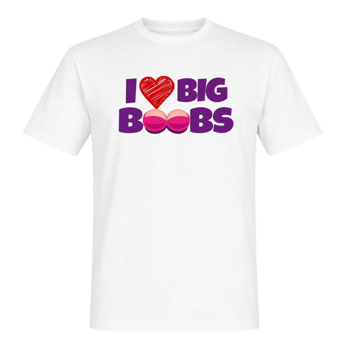 Unisex T-Shirt Big Boobs - White