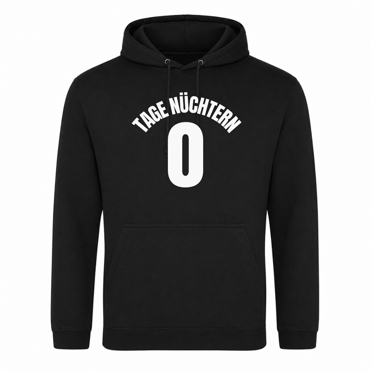 Unisex Hoodie Tage Nüchtern - Schwarz