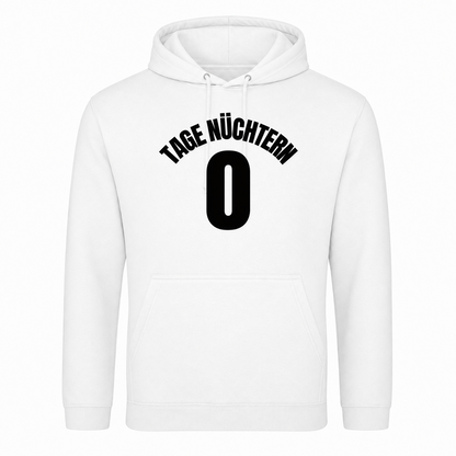 Unisex Hoodie Tage Nüchtern - Weiß