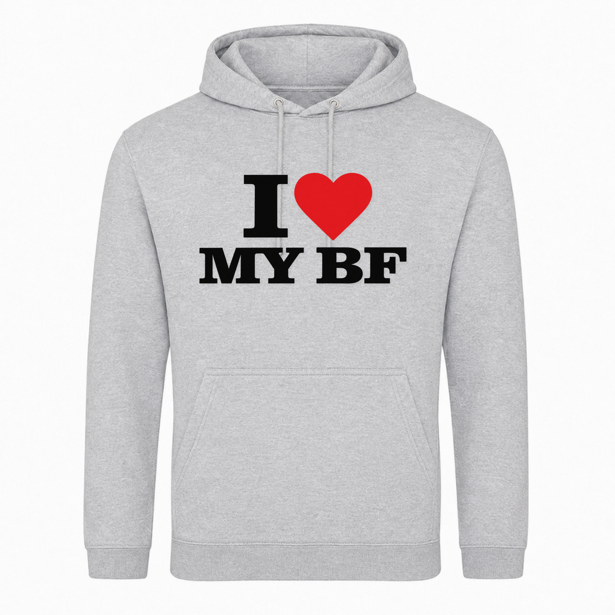 I ♥️  MY BF Unisex Hoodie -  Heather Grey