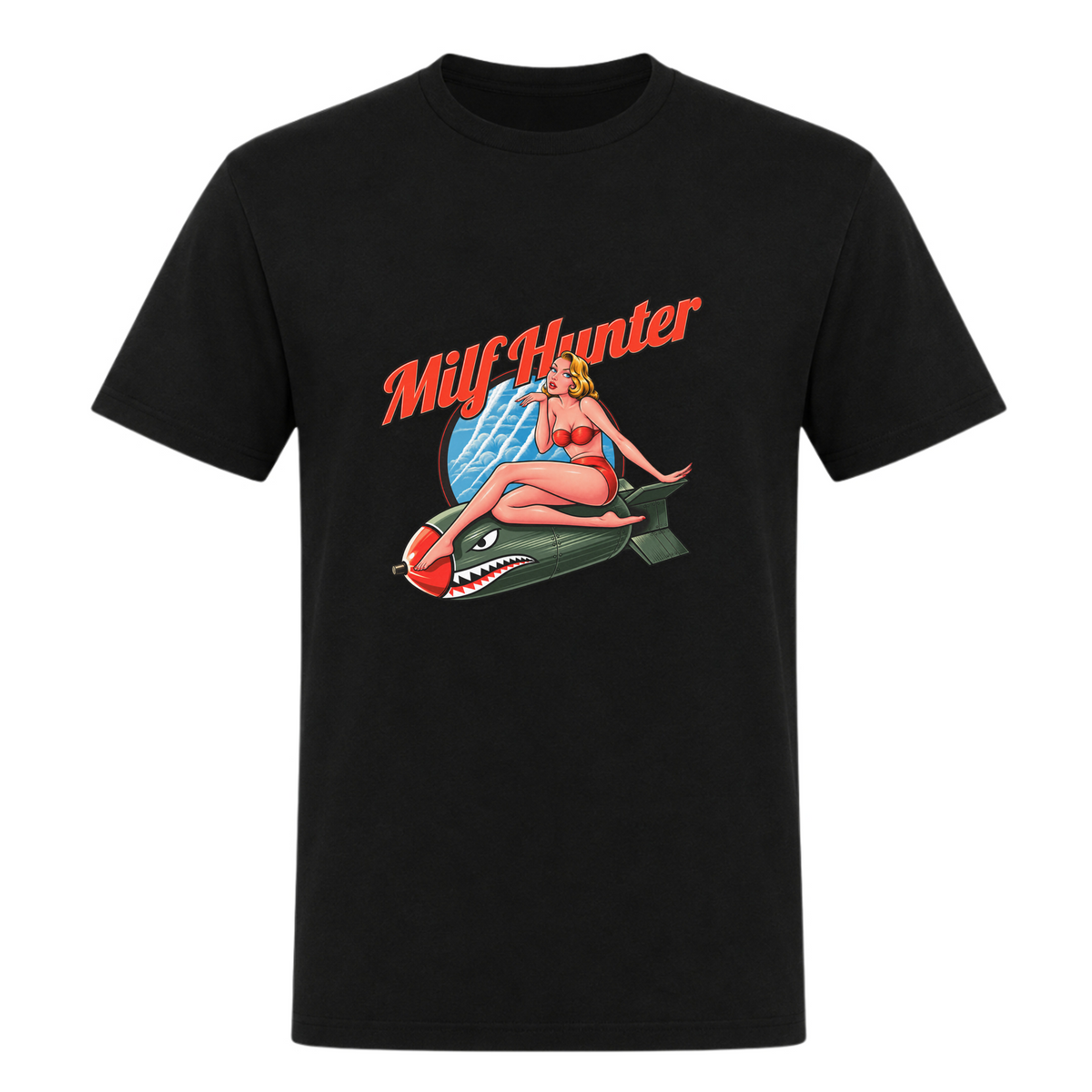 Unisex T-Shirt Milf Hunter - Deep Black