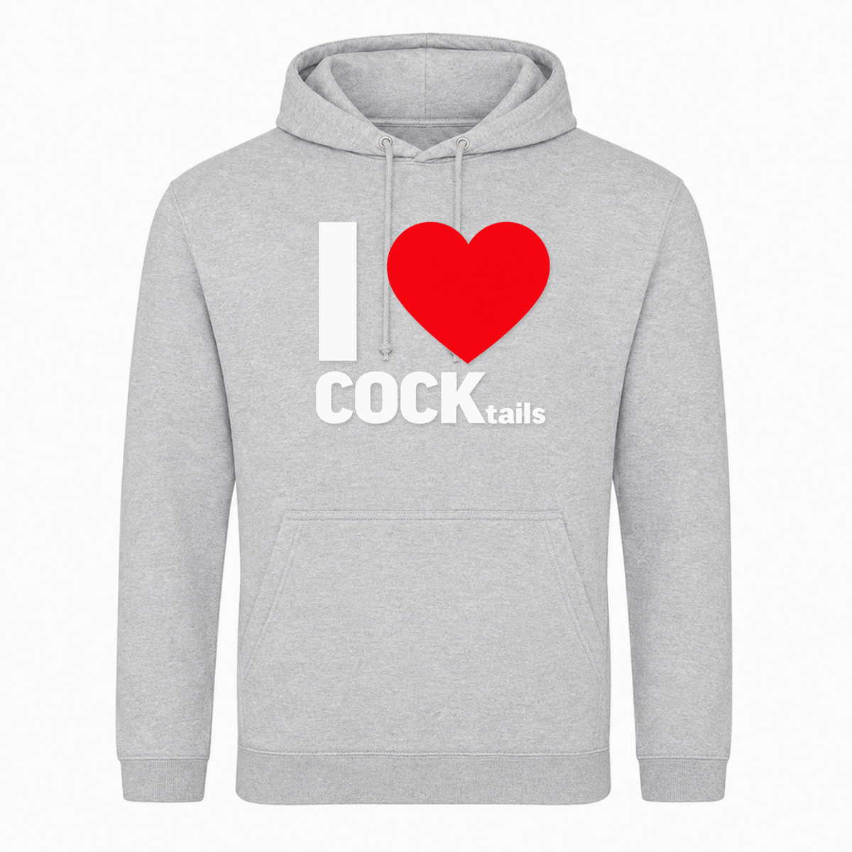 Unisex Hoodie I Love Cocktails -  Heather Grey