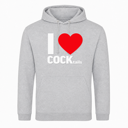 Unisex Hoodie I Love Cocktails -  Heather Grey
