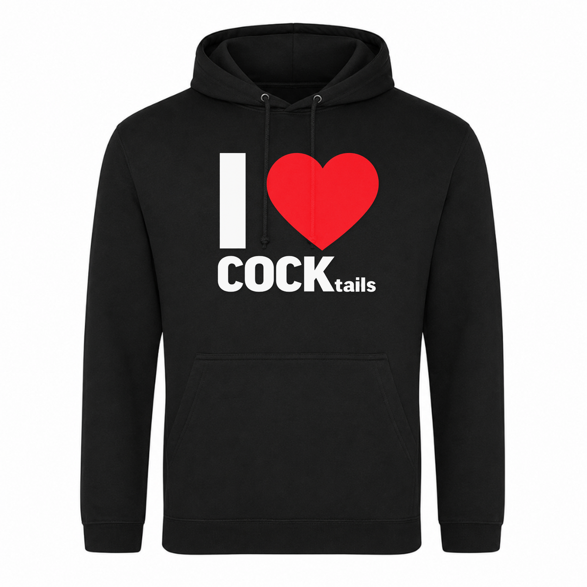 Unisex Hoodie I Love Cocktails - Schwarz