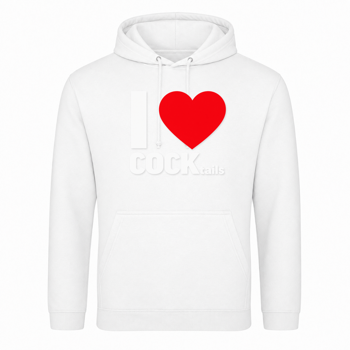 Unisex Hoodie I Love Cocktails - Weiß