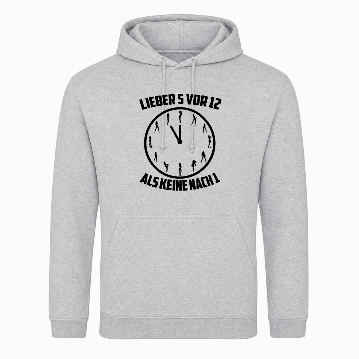 Unisex Hoodie Lieber 5 vor 12 -  Heather Grey